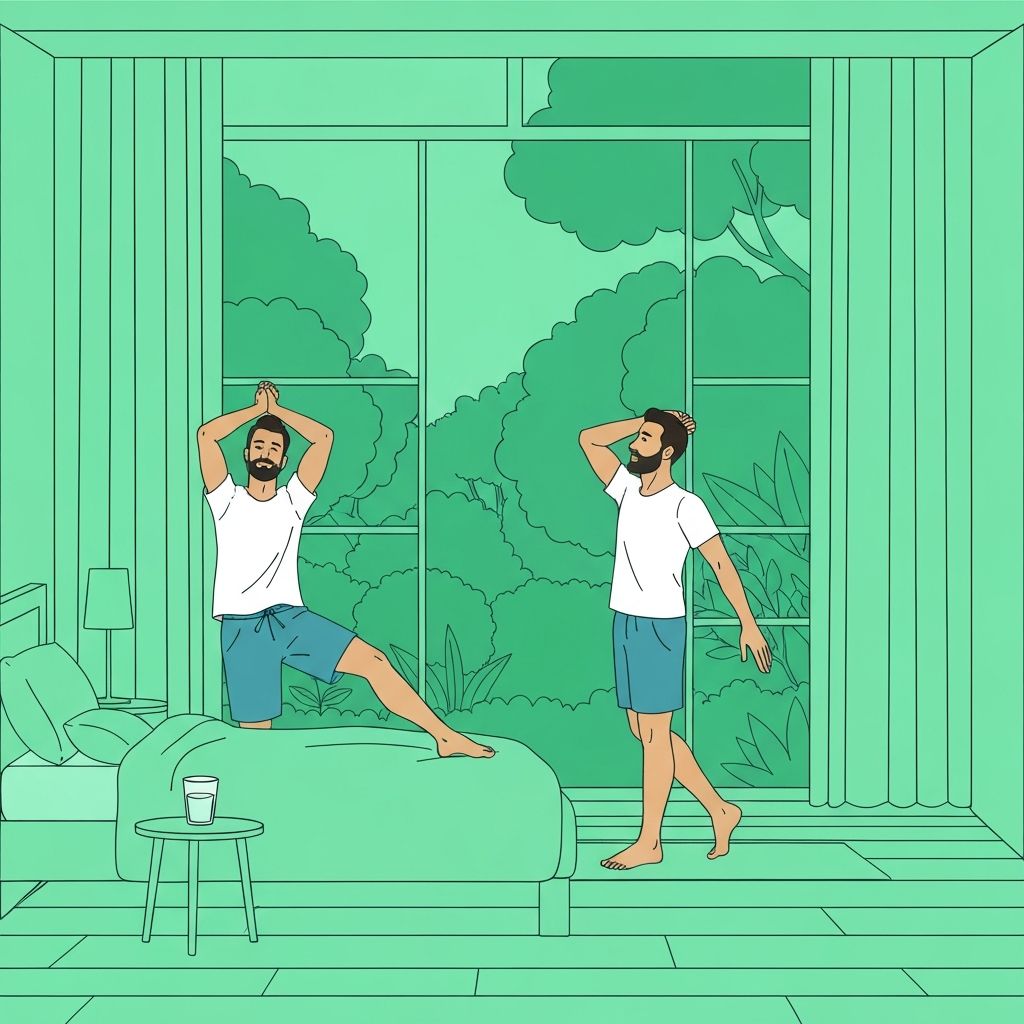 Ilustrasi gaya hidup sehat pria dewasa